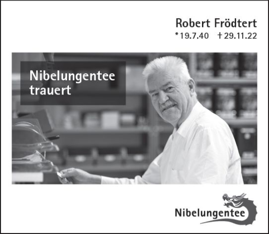 Traueranzeige von Robert Frödtert von vrm-trauer Wormser Zeitung