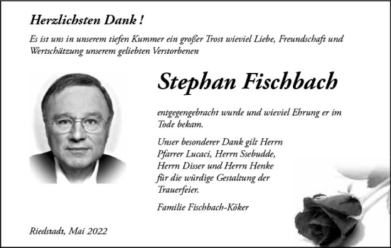 Traueranzeige von Stephan Fischbach von vrm-trauer Groß-Gerauer Echo
