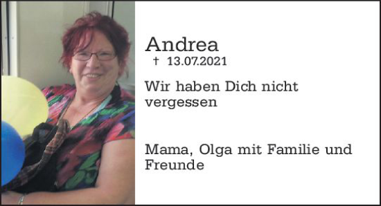 Traueranzeige von Andrea  von vrm-trauer AZ Mainz