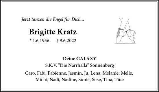 Traueranzeige von Brigitte Kratz von vrm-trauer Wiesbadener Kurier