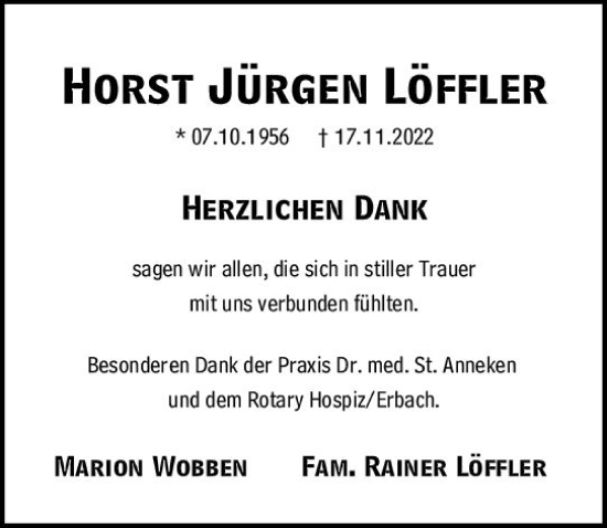 Traueranzeige von Horst Jürgen Löffler von vrm-trauer Groß-Gerauer Echo