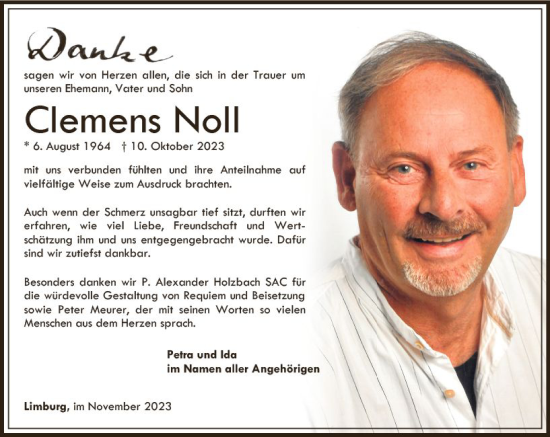 Traueranzeige von Clemens Noll von Nassauische Neue Presse