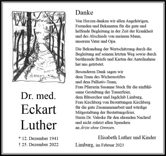Traueranzeige von Eckart Luther von Nassauische Neue Presse