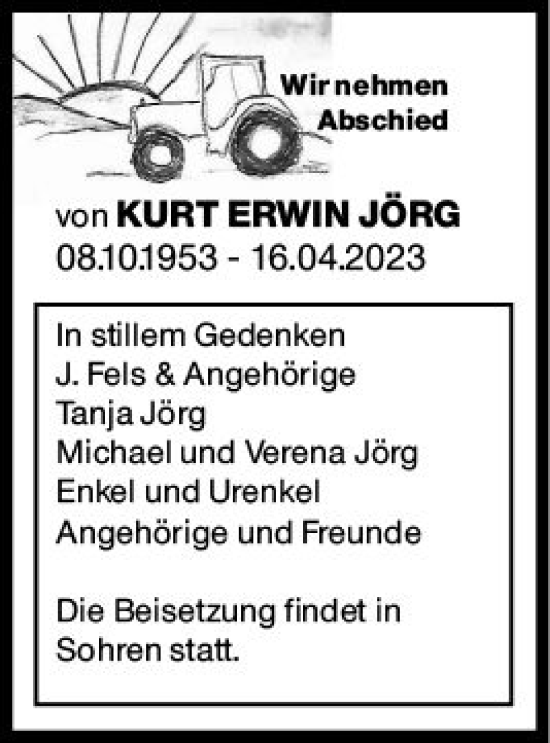 Traueranzeige von Kurt Erwin Jörg von Allgemeine Zeitung Mainz