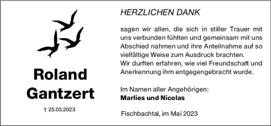 Traueranzeige von Roland Gantzert von Darmstädter Echo