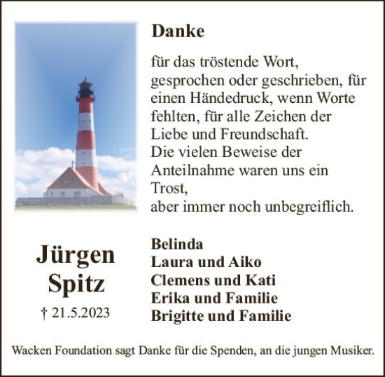 Traueranzeige von Jürgen Spitz von Groß-Gerauer Echo