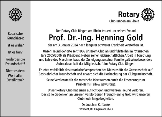 Traueranzeige von Henning Gold von Allgemeine Zeitung Bingen/Ingelheim
