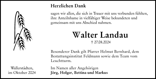Traueranzeige von Anna Landau von Groß-Gerauer Echo