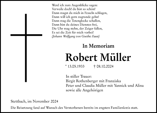 Traueranzeige von Robert Müller von Darmstädter Echo