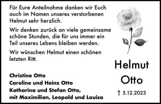 Traueranzeige von Helmut Otto von Wiesbadener Kurier