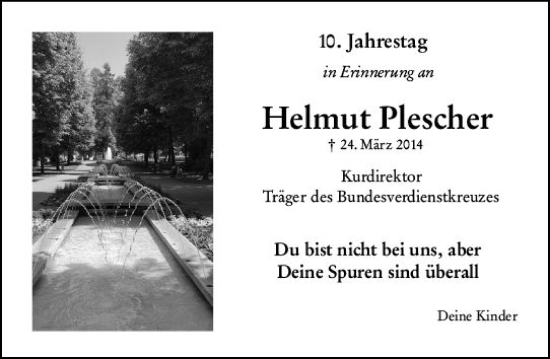 Traueranzeige von Helmut Plescher von Nassauische Neue Presse