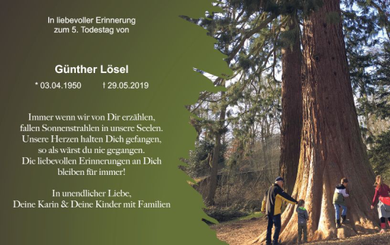 Traueranzeige von Günther Lösel von Idsteiner Land/Untertaunus
