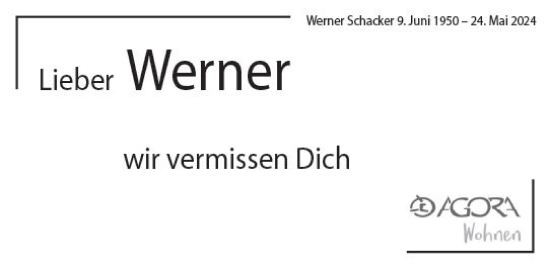 Traueranzeige von Werner  von Darmstädter Echo