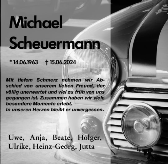 Traueranzeige von Michael Scheuermann von Groß-Gerauer Echo