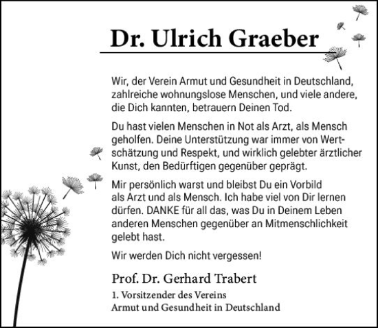 Traueranzeige von Ulrich Graeber von Allgemeine Zeitung Alzey