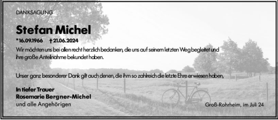 Traueranzeige von Stefan Michel von Rüsselsheimer Echo