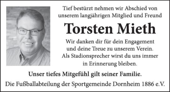 Traueranzeige von Torsten Mieth von Groß-Gerauer Echo