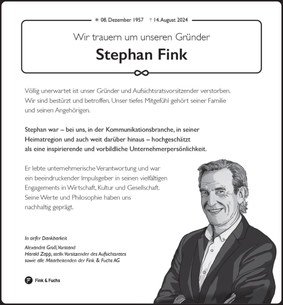 Traueranzeige von Stephan Fink von Wiesbadener Kurier