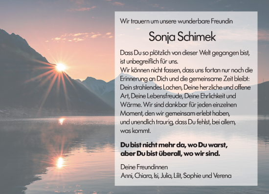 Traueranzeige von Sonja Schimek von Groß-Gerauer Echo