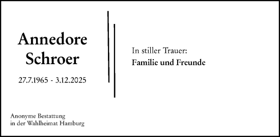 Traueranzeige von Annedore Schroer von Nassauische Neue Presse