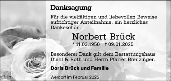 Traueranzeige von Norbert Brück von Wetzlarer Neue Zeitung