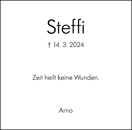 Traueranzeige von Steffi  von Wetzlarer Neue Zeitung