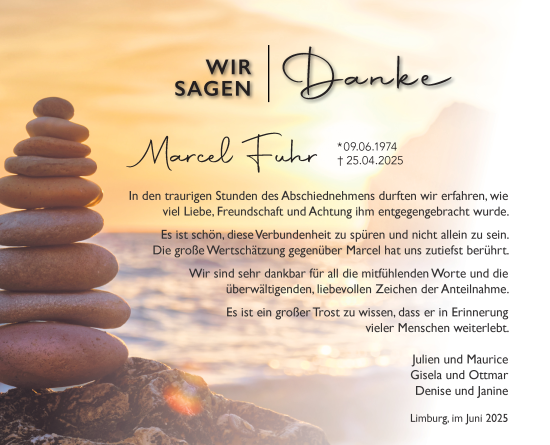 Traueranzeige von Marcel Fuhr von Nassauische Neue Presse