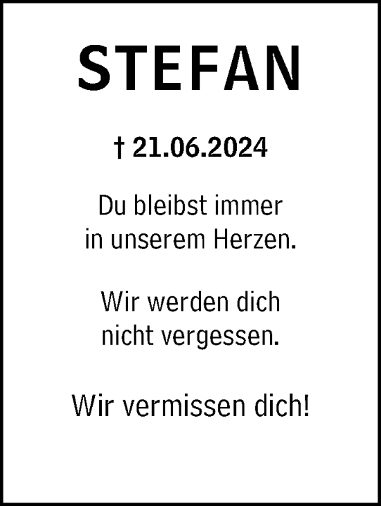 Traueranzeige von Stefan Schmitt von Rüsselsheimer Echo