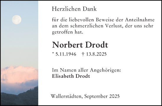 Traueranzeige von Norbert Drodt von Groß-Gerauer Echo