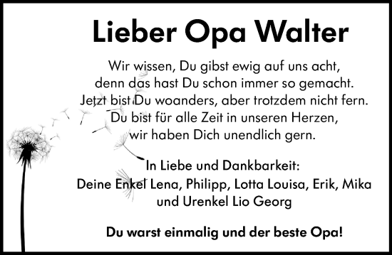 Traueranzeige von Walter Bermond von Darmstädter Echo