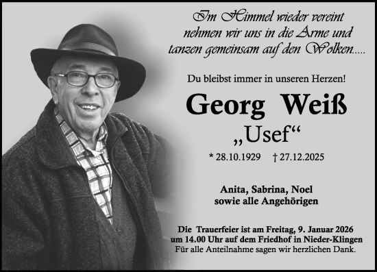 Traueranzeige von Georg Weiß von Darmstädter Echo