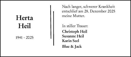 Traueranzeige von Herta Heil von Groß-Gerauer Echo
