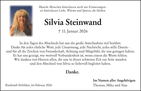 Traueranzeige von Silvia Steinwand von Groß-Gerauer Echo