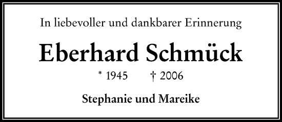 Traueranzeige von Eberhard Schmück von Nassauische Neue Presse