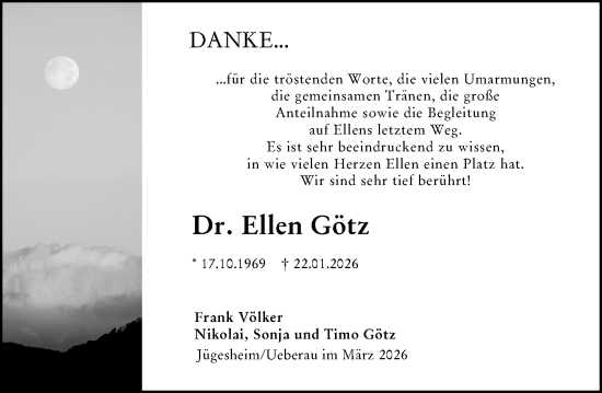 Traueranzeige von Ellen Götz von Darmstädter Echo