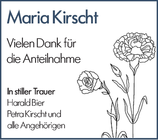 Traueranzeige von Maria Kirscht von Darmstädter Echo