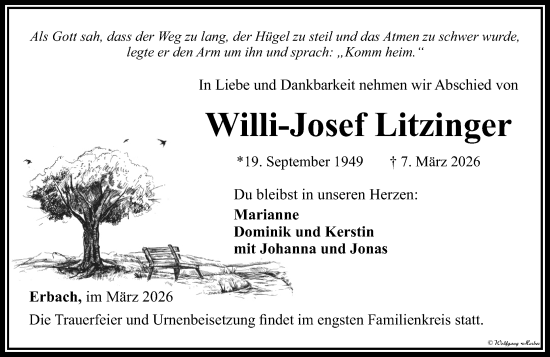 Traueranzeige von Willi-Josef Litzinger von Camberger Anzeiger