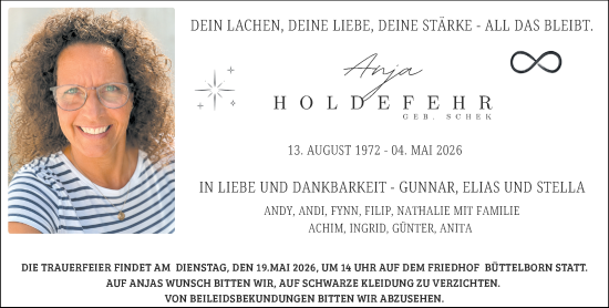 Traueranzeige von Anja Holdefehr von Groß-Gerauer Echo