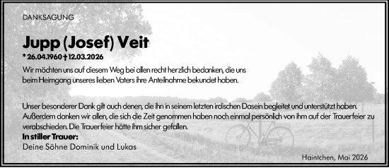 Traueranzeige von Josef Veit von Camberger Anzeiger