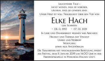Traueranzeige von Elke Hach von 560 Gießener Anzeiger