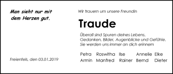 Traueranzeige von Traude  von 206 WT - Weilburger Tageblatt (140)
