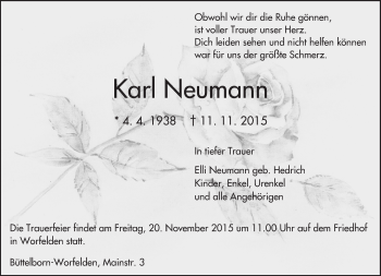 Traueranzeige von Karl Neumann von trauer.echo-online.de