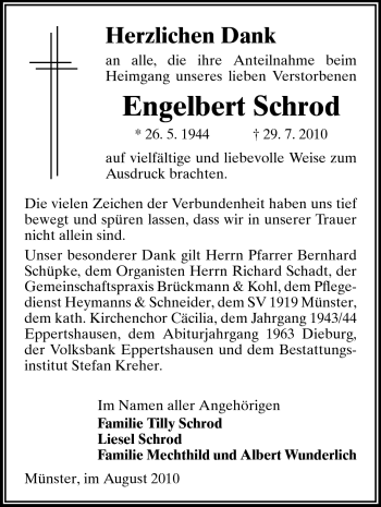 Traueranzeige von Engelbert Schrod von Darmstädter Echo, Odenwälder Echo, Rüsselsheimer Echo, Groß-Gerauer-Echo, Ried Echo