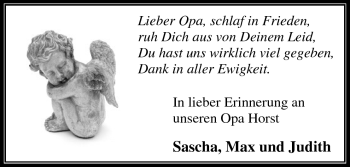 Traueranzeige von Horst Pfeiffer von Odenwälder Echo