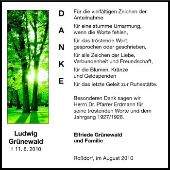 Traueranzeige von Ludwig Grünewald von Darmstädter Echo, Odenwälder Echo, Rüsselsheimer Echo, Groß-Gerauer-Echo, Ried Echo