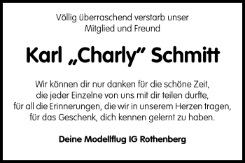 Traueranzeige von Karl 