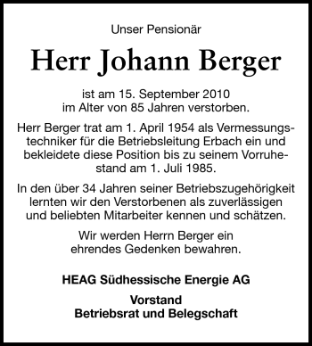 Traueranzeige von Willi Steiger von Echo-Zeitungen (Gesamtausgabe)