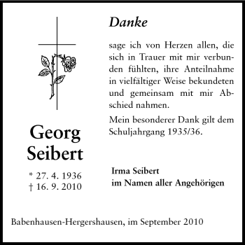 Traueranzeige von Georg-Wilhelm Seibert von Darmstädter Echo, Odenwälder Echo, Rüsselsheimer Echo, Groß-Gerauer-Echo, Ried Echo