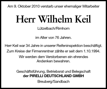 Traueranzeige von Dieter Scholz von Odenwälder Echo