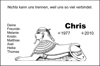 Traueranzeige von Chris - von Echo-Zeitungen (Gesamtausgabe)